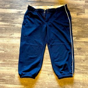 TEAMWORK SOFTBALL PANTS. NAVY.